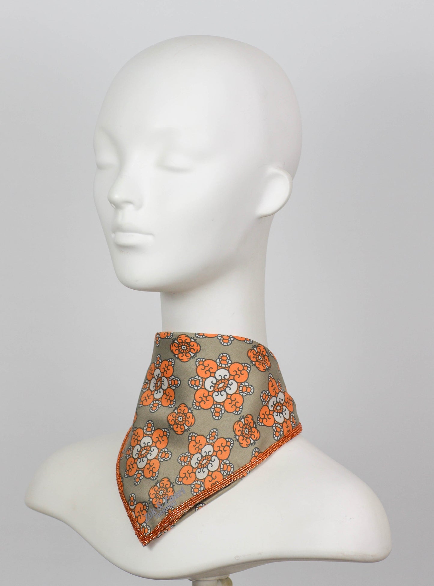 Orange Grey Ornament