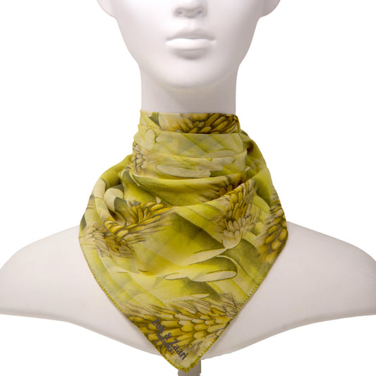 Parrot green with pineapple print