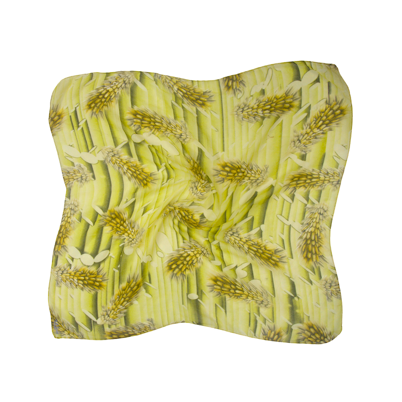 Parrot green with pineapple print