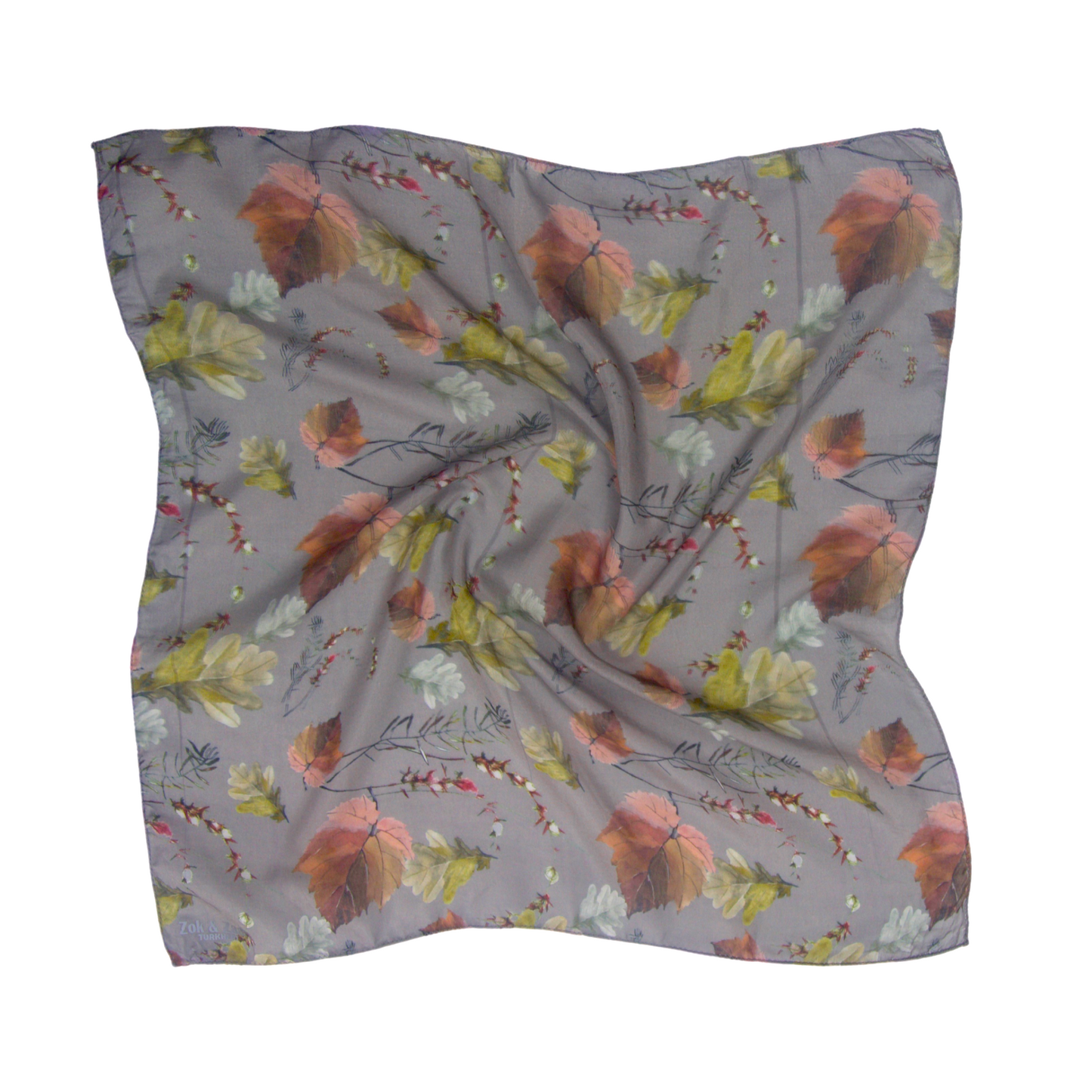 Grey base green leaves