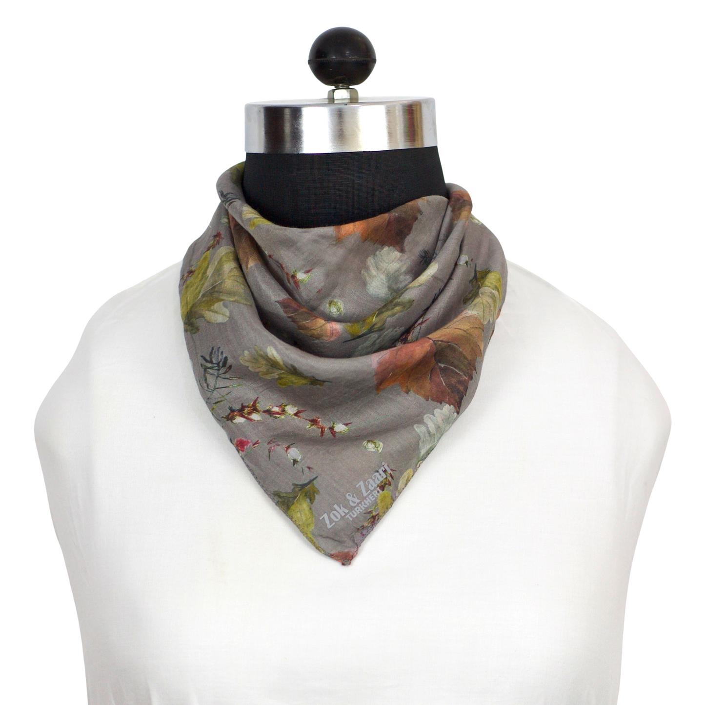 Grey base green leaves